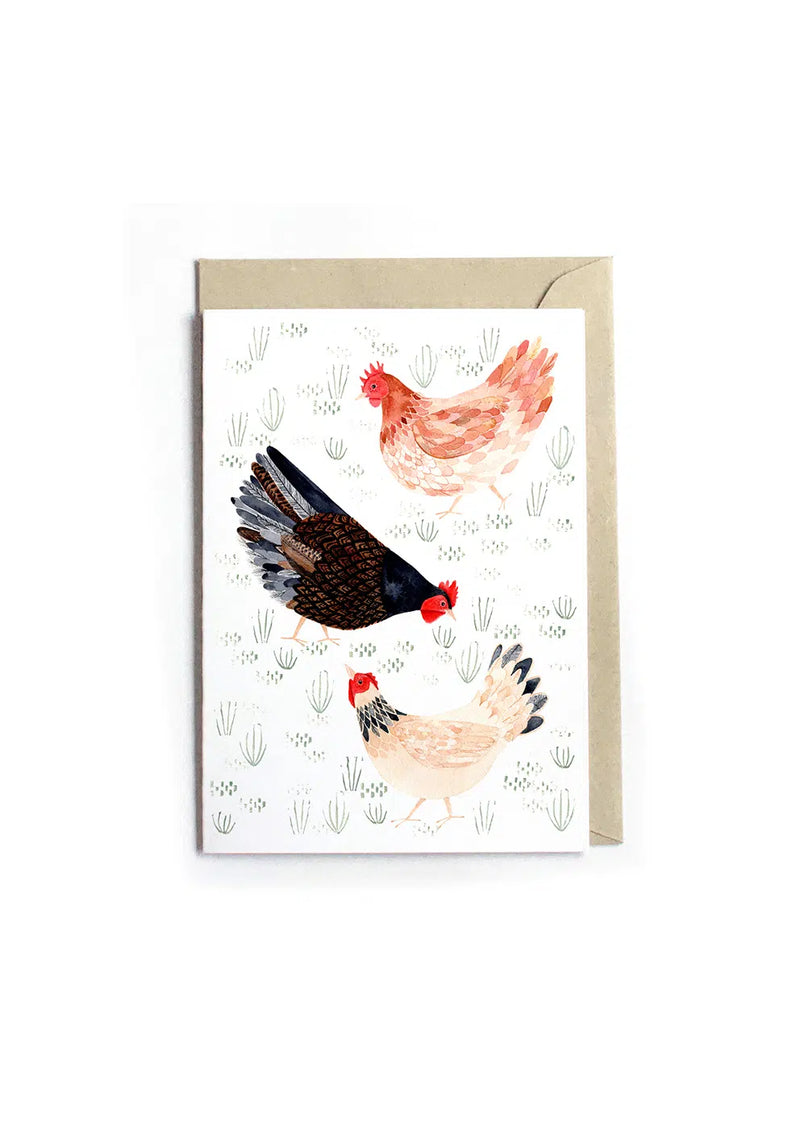 Chickens Greeting Card By To The Trees