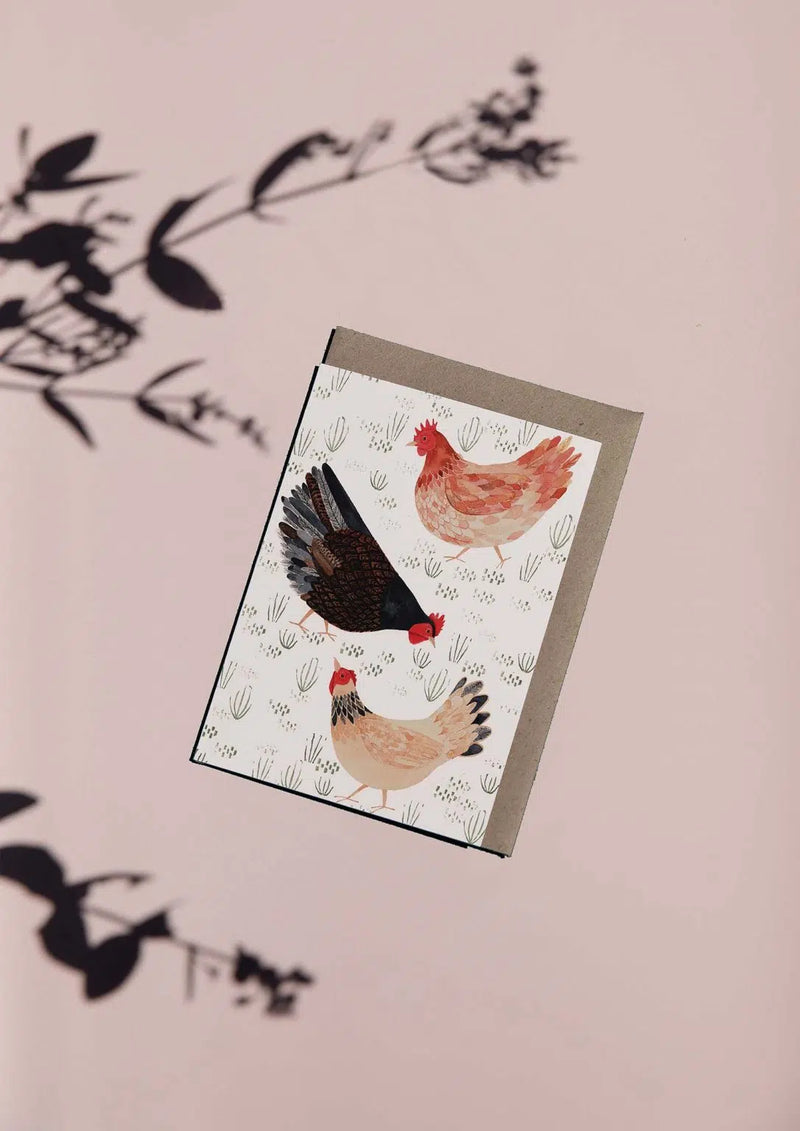 Chickens Greeting Card By To The Trees