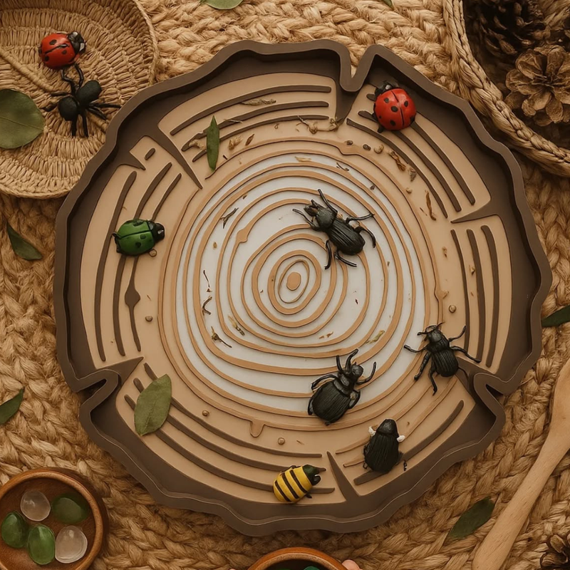 Eco Log Slice Play Tray Tree Rings by Naturally Playful Nature Play Tools Sensory Toys 3yrs+