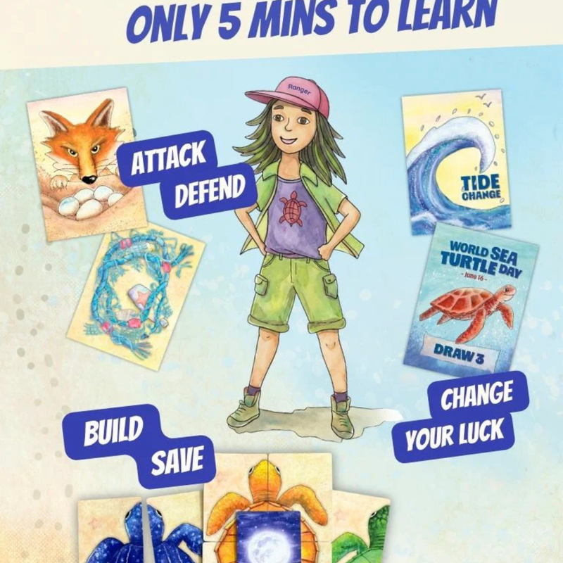 Turtle Moon Family Card Game by Gumnut Trails Strategy Game 2-6 Players 8yrs+