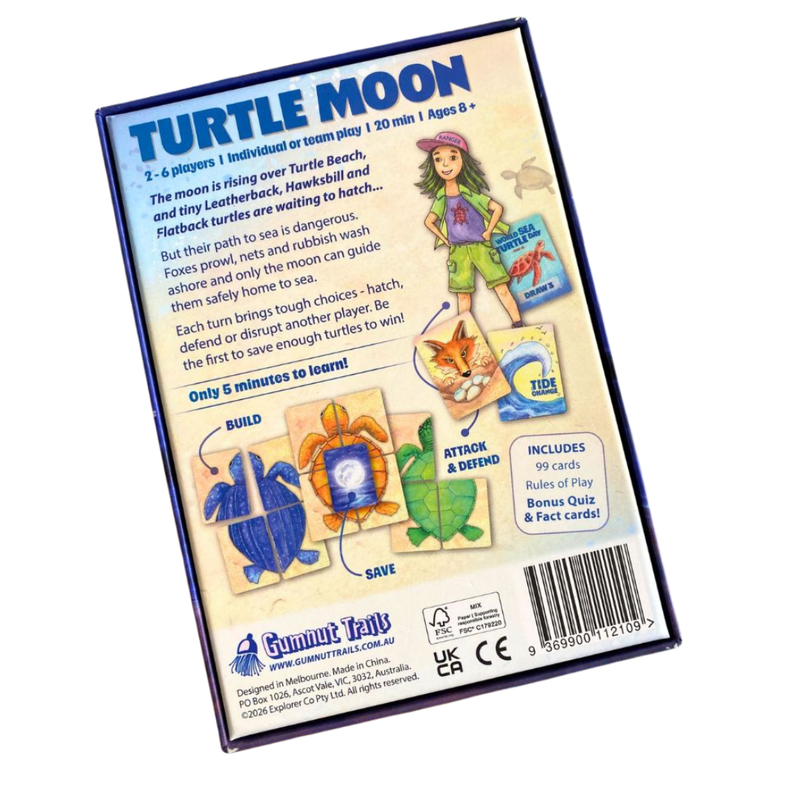 Turtle Moon Family Card Game by Gumnut Trails Strategy Game 2-6 Players 8yrs+