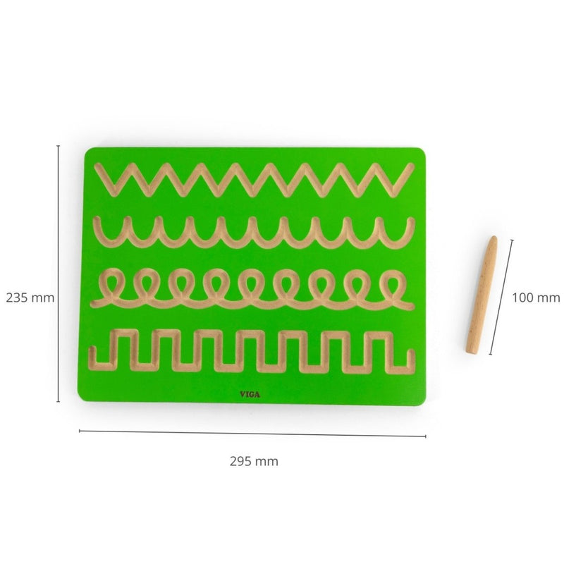 Viga Toys Patterns Wooden Tracing Board Motor Skills Developmental Toys for 3yrs+
