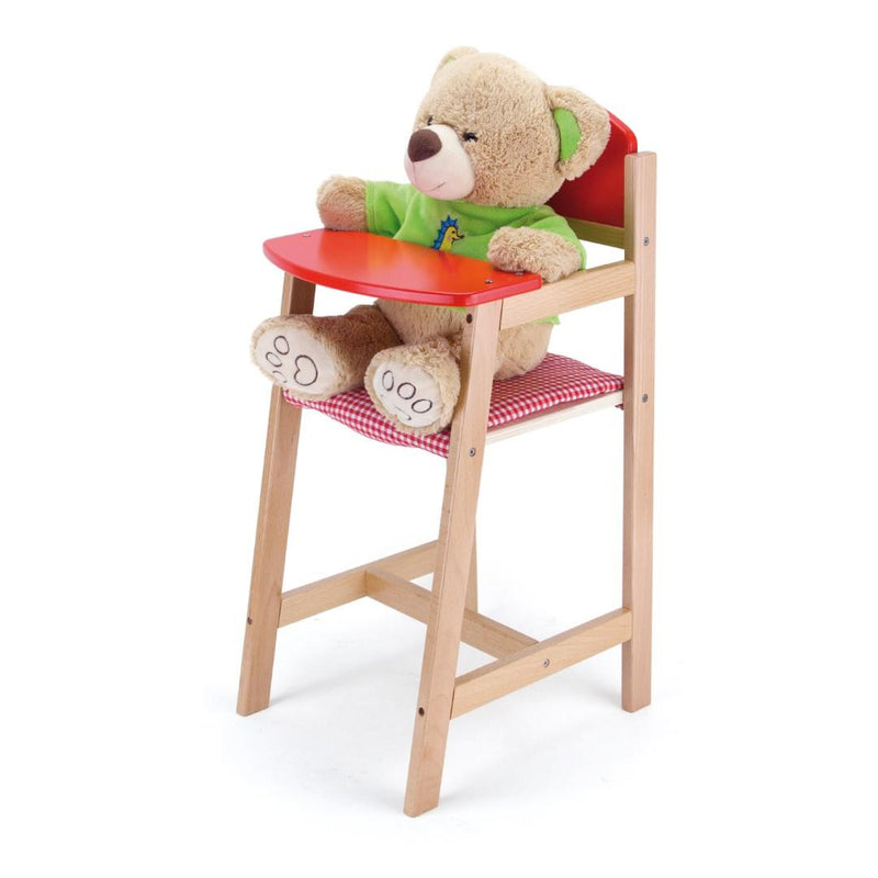Viga Toys Wooden Red Doll High Chair Doll Furniture Pretend & Imaginative play 18m+