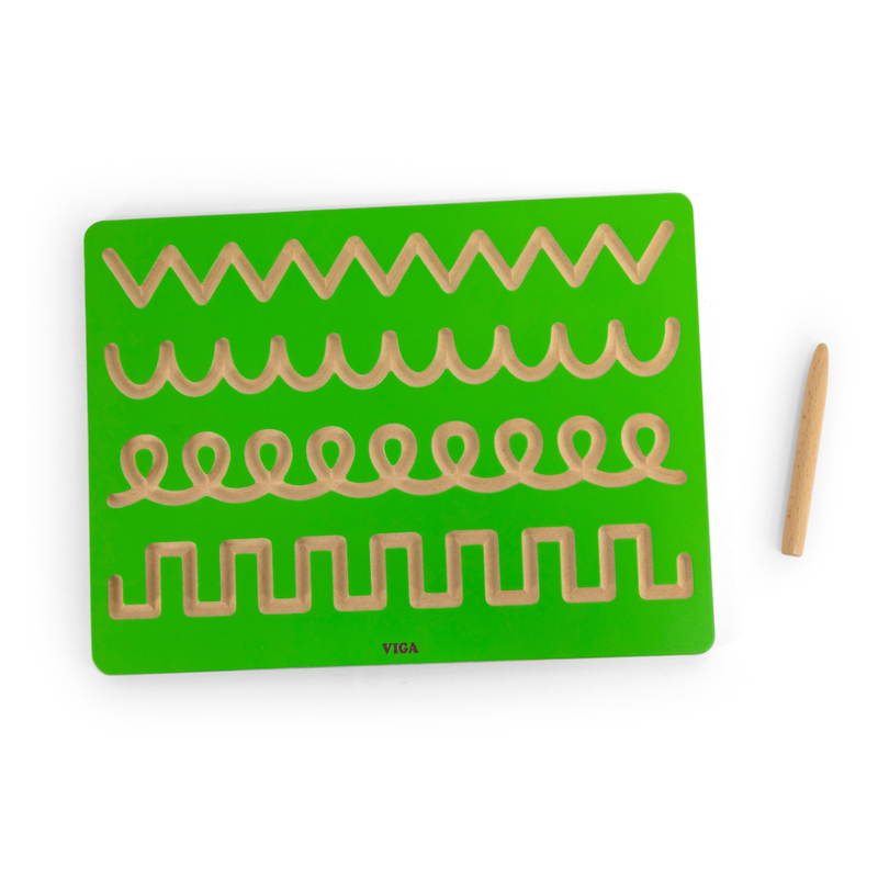 Viga Toys Patterns Wooden Tracing Board Motor Skills Developmental Toys for 3yrs+