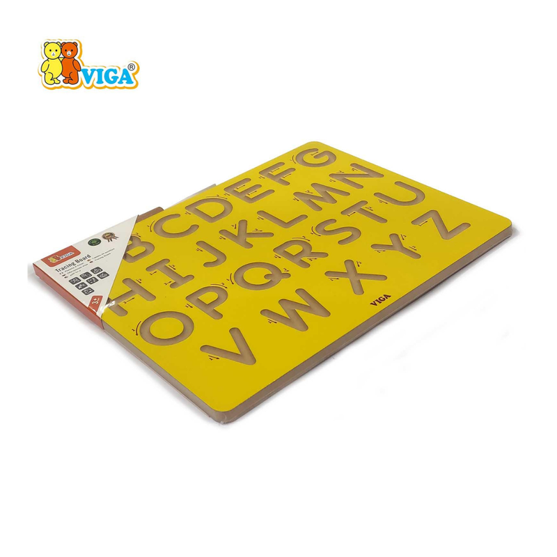 Viga Toys Wooden Uppercase Letters Tracing Writing Board Early Literacy Developmental Toys for 3yrs+