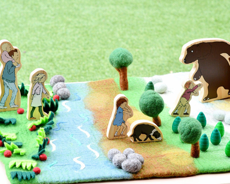 Tara Treasures Large Felt Bear Hunt Play Mat Playscape 80cm Pretend & Imaginative Best Seller Most Loved in Store 3yrs+