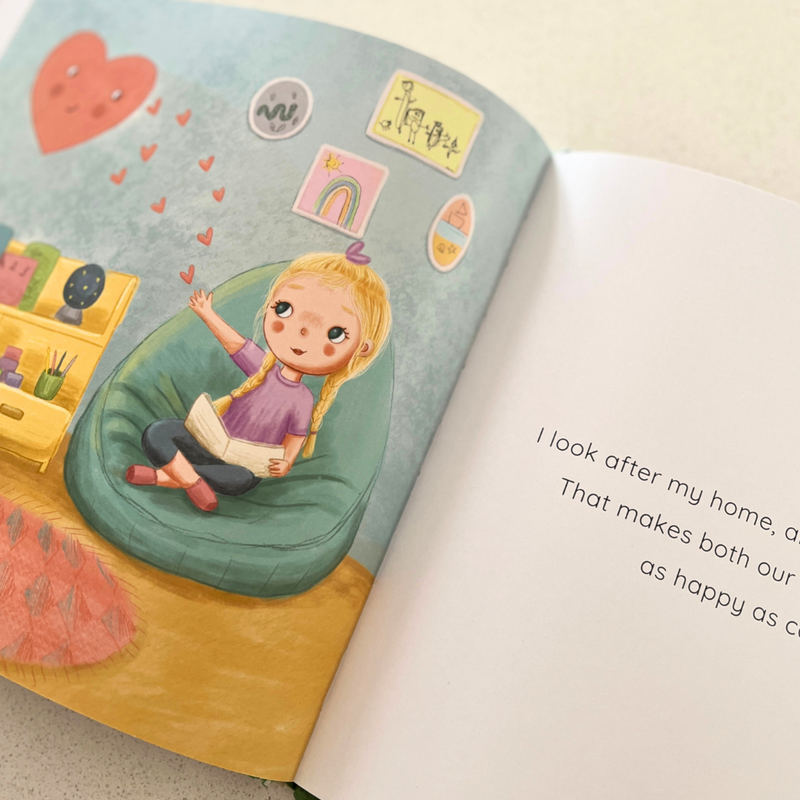 My Home Has a Heart by Penny Miller (Hardcover) Kids Book Life Beliefs and Values, A Kids Picture Book about how to look after your home