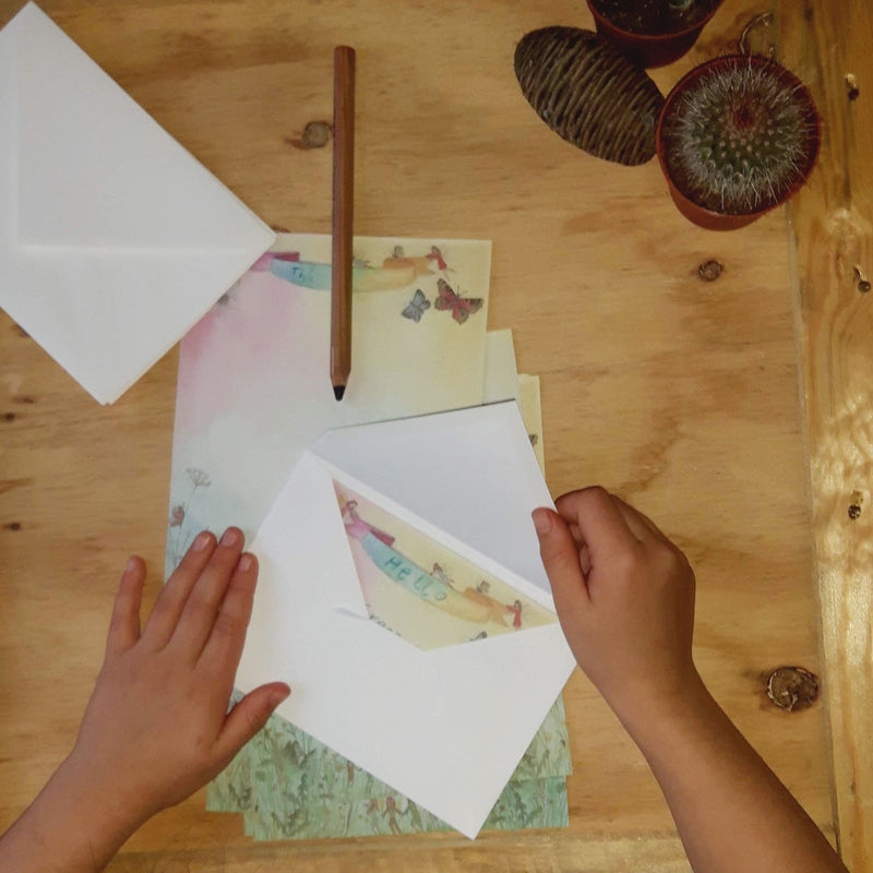 Waldorf Spring Note Paper Set by Wilded Family Stationary Art and craft for kids 3yrs+