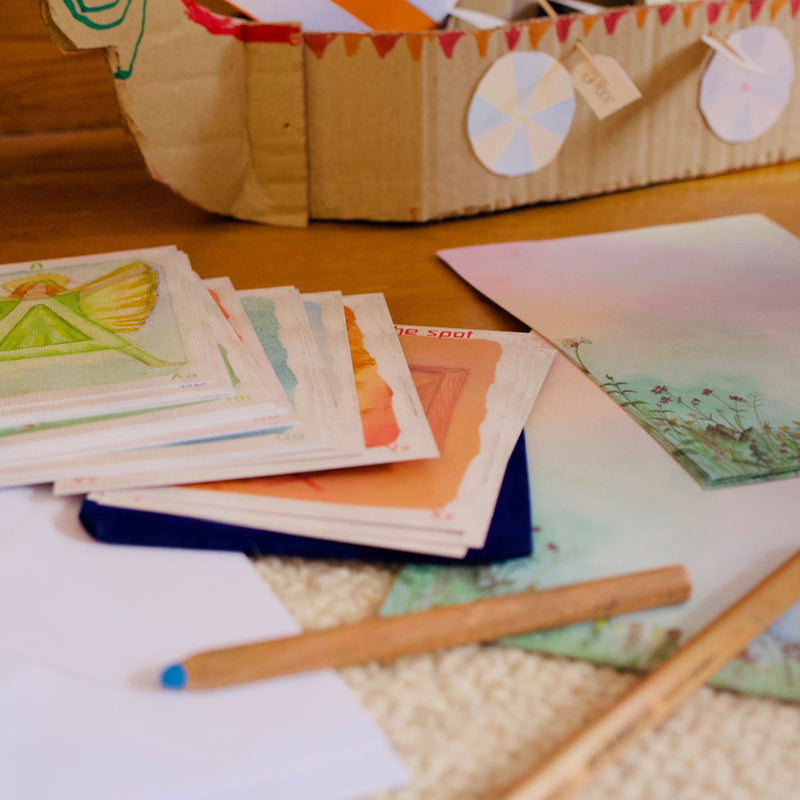 Waldorf Spring Note Paper Set by Wilded Family Stationary Art and craft for kids 3yrs+