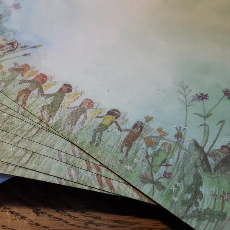 Waldorf Spring Note Paper Set by Wilded Family Stationary Art and craft for kids 3yrs+