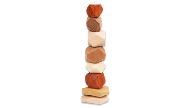 DISCOVEROO Wooden Stacking Stones 2yrs+