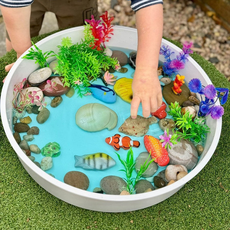 Yellow Door Sensory Play Stones Fish 8pcs Playdough Sand Toys Sensory Toys Toddler Developmental Toys 2yrs+