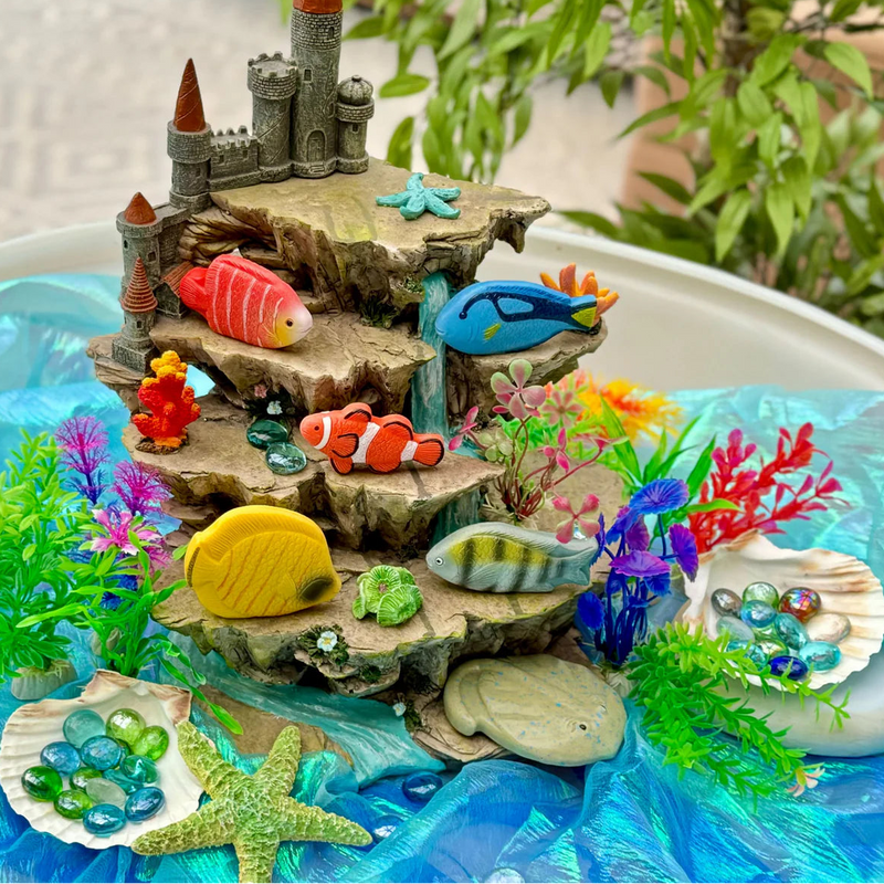 Yellow Door Sensory Play Stones Fish 8pcs Playdough Sand Toys Sensory Toys Toddler Developmental Toys 2yrs+