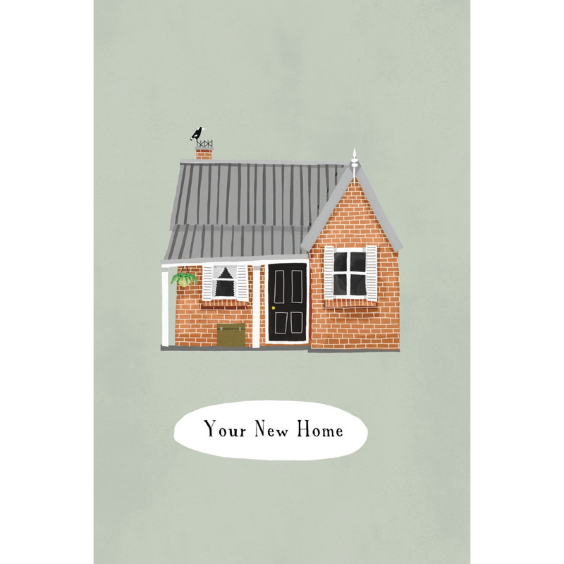 Victorian Cottage Your New Home Greeting Card by Red Tractor Designs  Australia Theme