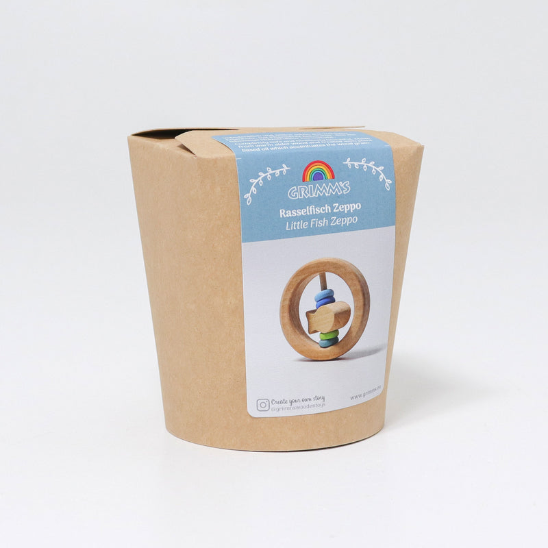 Grimm's Grasping Toy Circle Rattle Little Fish Zeppo Baby Toys Baby Gifts Idea 0m+