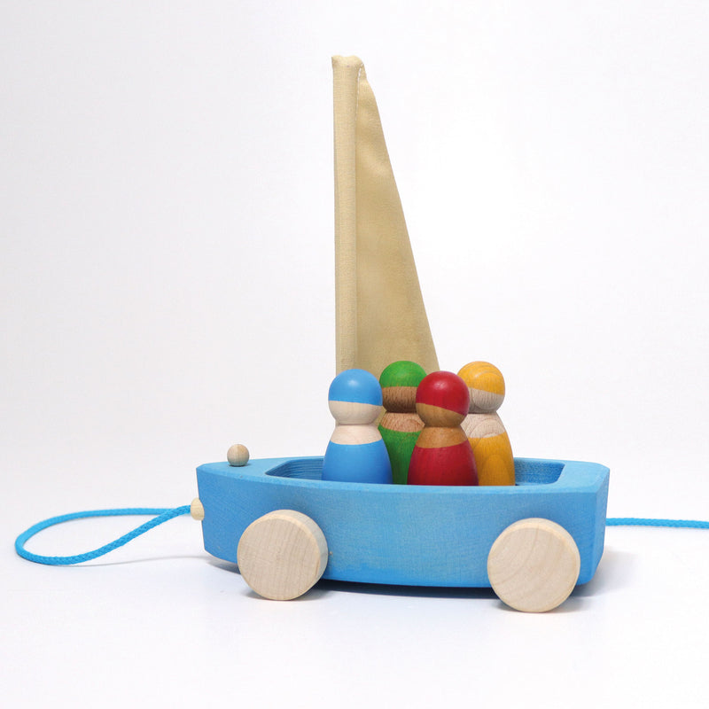 Grimm's Land Yacht with 4 Sailors Large Toy Car 12m+