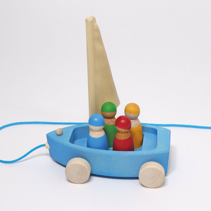 Grimm's Land Yacht with 4 Sailors Large Toy Car 12m+