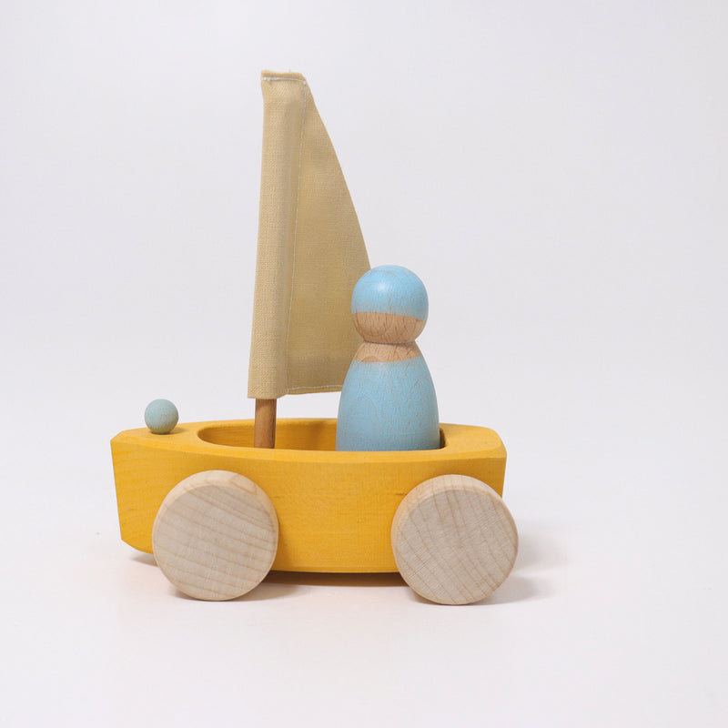 Grimm's Little Land Yachts Set of 4 Wooden Toys 12m+