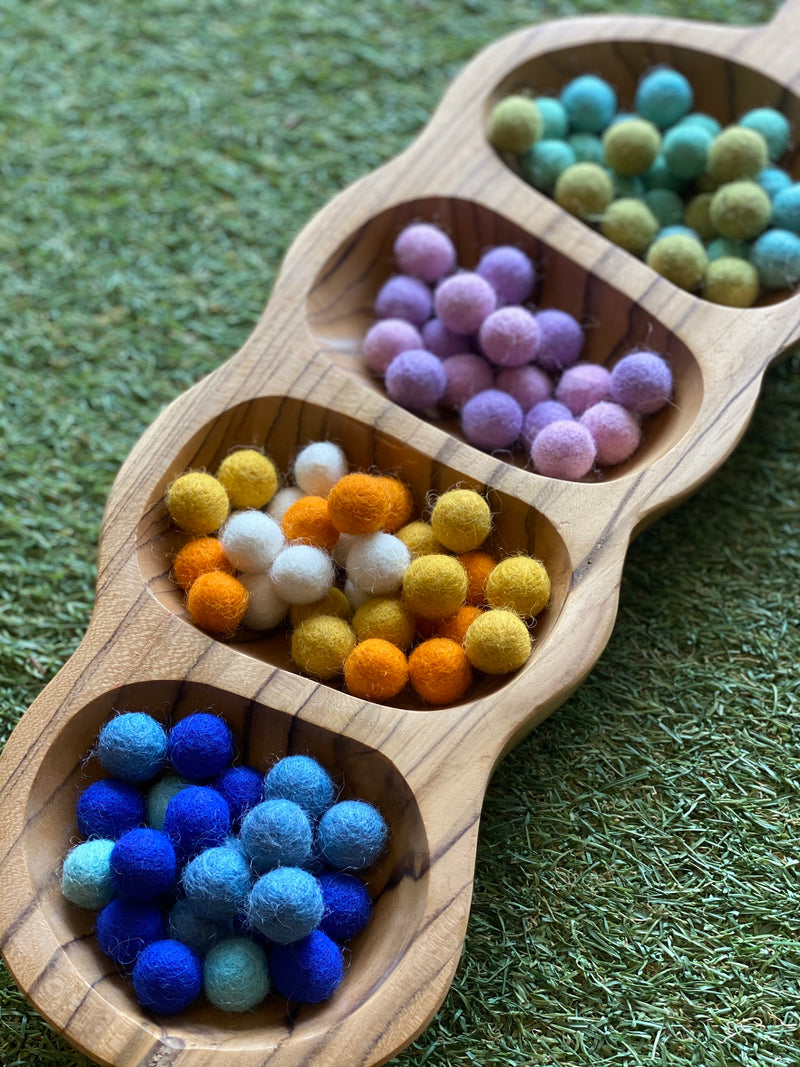 Papoose Felt Pompoms 1.5cm Spring 100 Pieces Pretend & Imaginative Play Toys 3yrs+