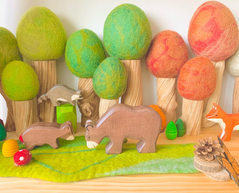 Papoose Felt Four Season Felt Trees Set of 12 Pretend & Imaginative Play Toys Best Seller 3yrs+