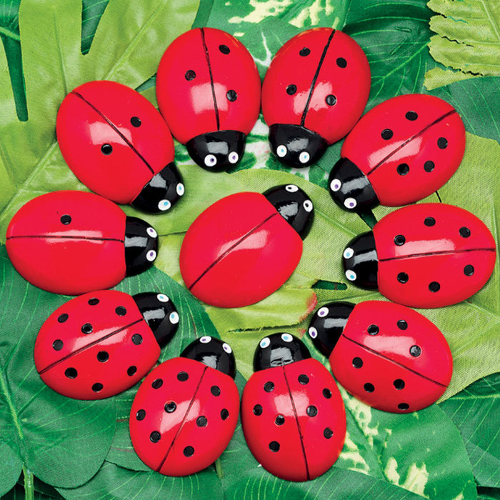 Ladybug Counting Stones 0 to 10 Yellow Door 22pc