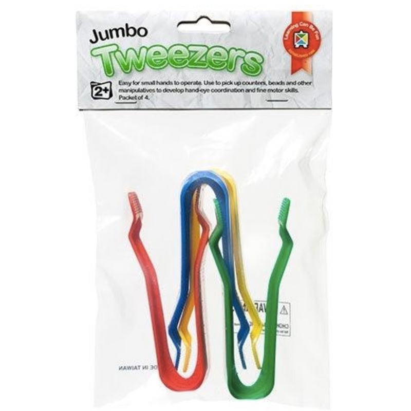 Jumbo Tweezers Packet of 4 Practical Life Materials  Developmental Toys for Toddlers 2yrs+