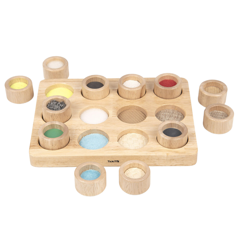 Sensory Wooden Touch and Match Board Sensory Toys by Tickit 12pc 12m+