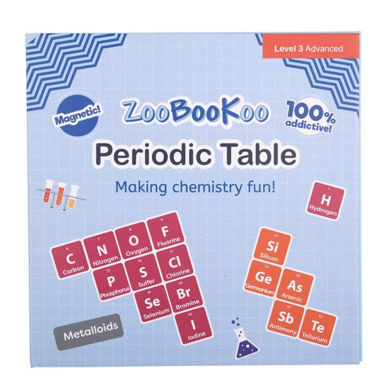 ZooBooKoo Periodic Table Chemistry Magnetic Activity Interactive Book Early Science STEM Travel Toys Best Seller 7yrs+
