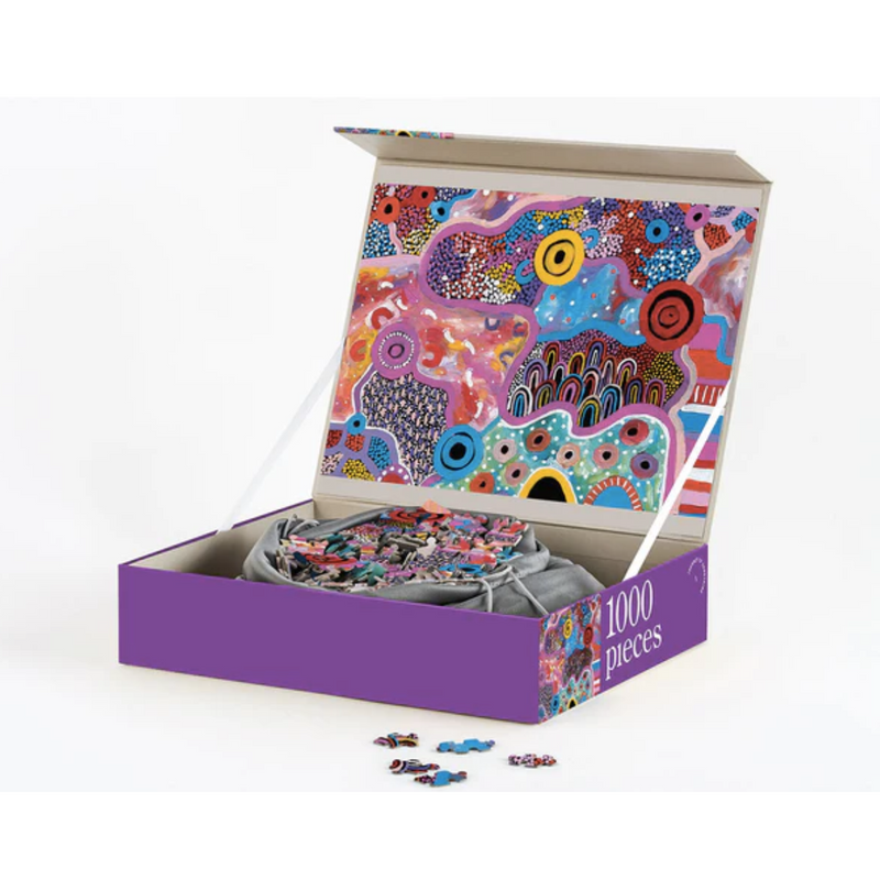 1000 Piece Aboriginal Jigsaw Puzzle  Budgubulla Mulganai by Journey of Something First Nations Resources Aboriginal Symbols
