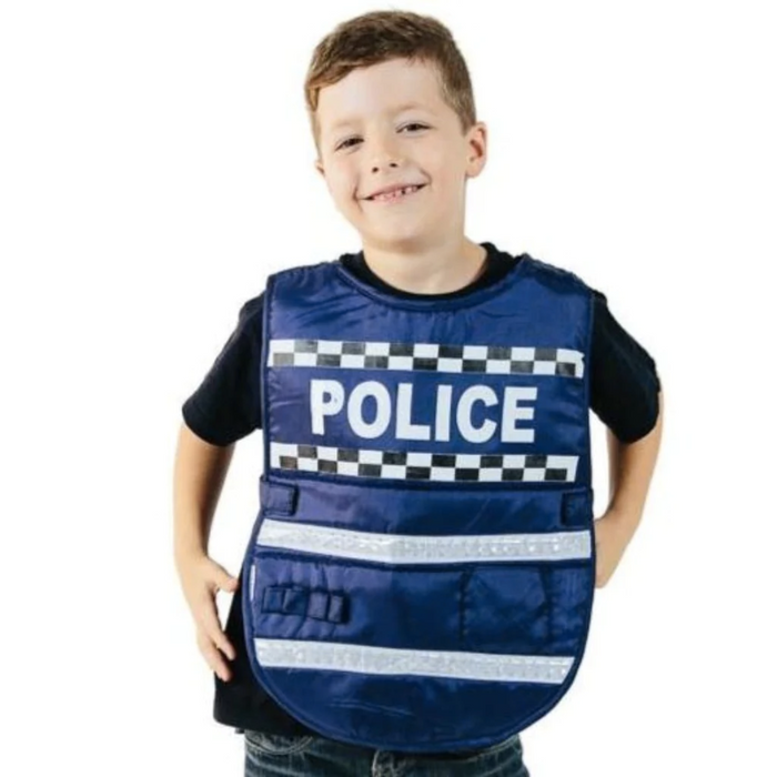 Policeman Vest Occupational Dress Up 3yrs+