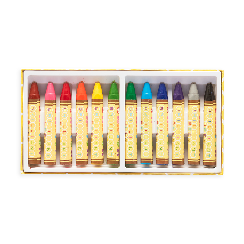 Ooly Crayons Brilliant Bee Crayons Set of 12 Stationary Art and craft for kids 3yrs+