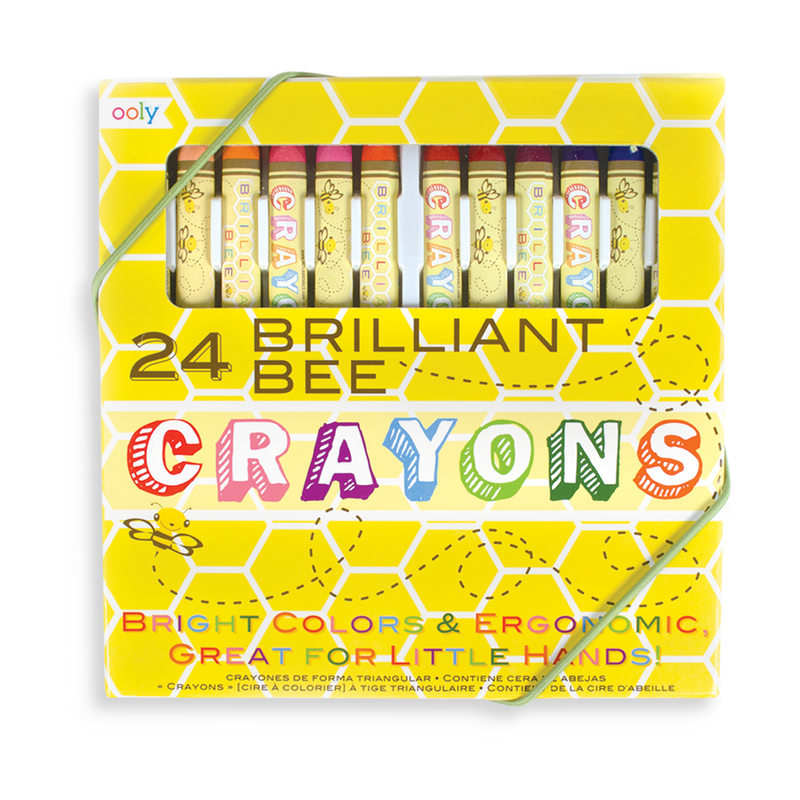 Ooly Brilliant Bee Crayons Set of 24 Stationary Art and craft for kids 3yrs+