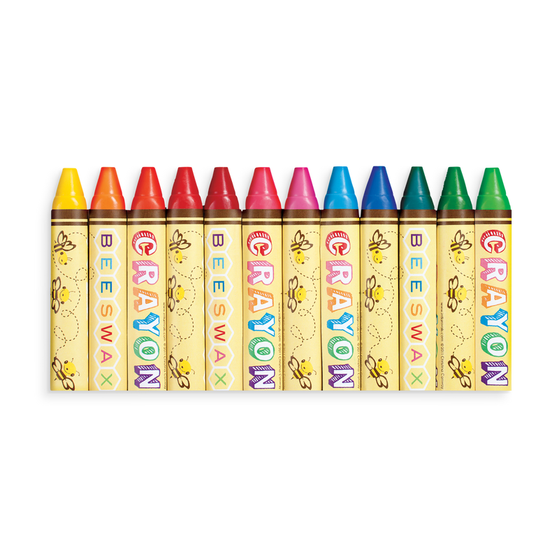 Ooly Crayons Brilliant Bee Crayons Set of 12 Stationary Art and craft for kids 3yrs+