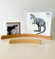Small Curved Wooden Holder for Language Card, Artwork, Postcard 25cm - My Playroom 