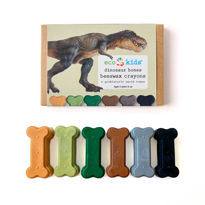 Eco Kids Beeswax Crayons Dinosaur Bone Case 5yrs+
