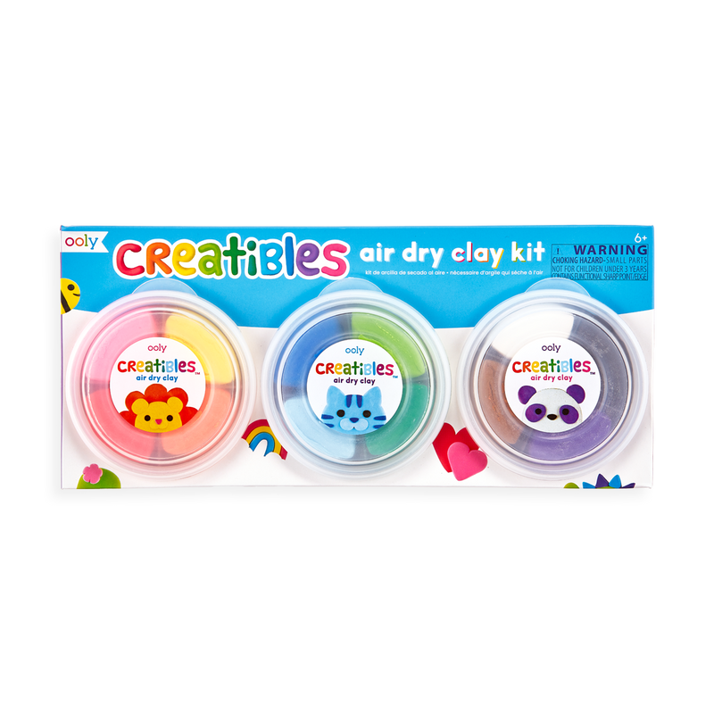 Ooly Creatibles DIY Air Dry Clay Kit 12 Colours Playdough Sand Toys Sensory Toys Art and craft for kids 6yrs+