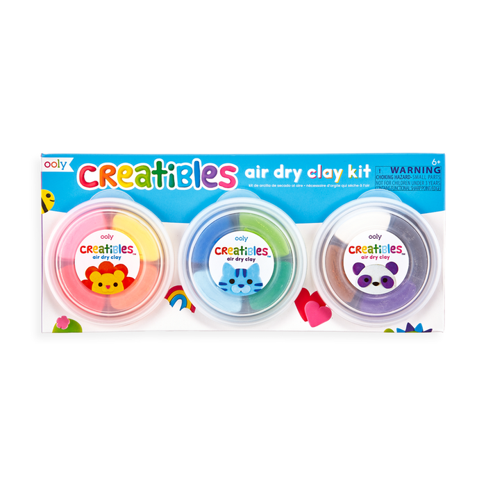 Ooly Creatibles DIY Air Dry Clay Kit 12 Colours 6yrs+