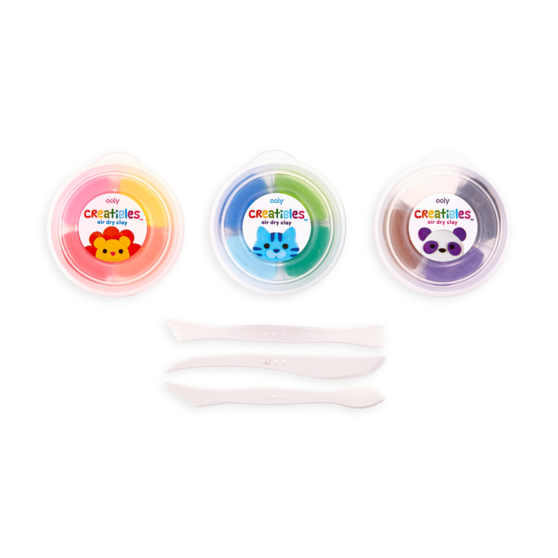 Ooly Creatibles DIY Air Dry Clay Kit 12 Colours Playdough Sand Toys Sensory Toys Art and craft for kids 6yrs+