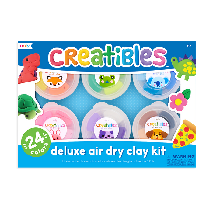 Ooly Creatibles DIY Air Dry Clay Kit 24 Colours 6yrs+