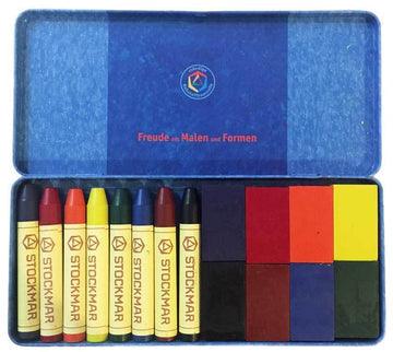 Stockmar Wax Crayons 8 Blocks + 8 Stick in Tin 3yrs+ - My Playroom 