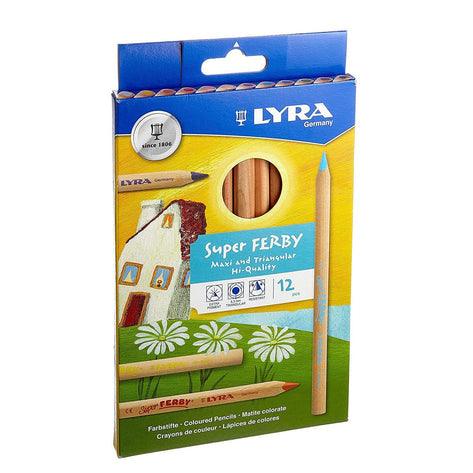Lyra Super Ferby Colour Pencils Unlacquered - 12 colours - My Playroom 