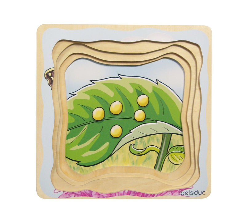 Beleduc Life Cycle Wooden Numbered Puzzle - Butterfly 4yrs+ - My Playroom 
