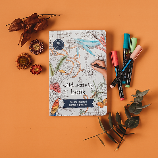 Wild Activity Book Nature Inspired Games and Puzzles (Paperback) Interactive Book Stationary Art and craft for kids Gifting Ideas 7yrs+ kids book