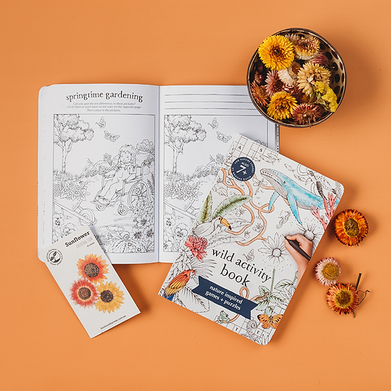 Wild Activity Book Nature Inspired Games and Puzzles (Paperback) Interactive Book Stationary Art and craft for kids Gifting Ideas 7yrs+ kids book