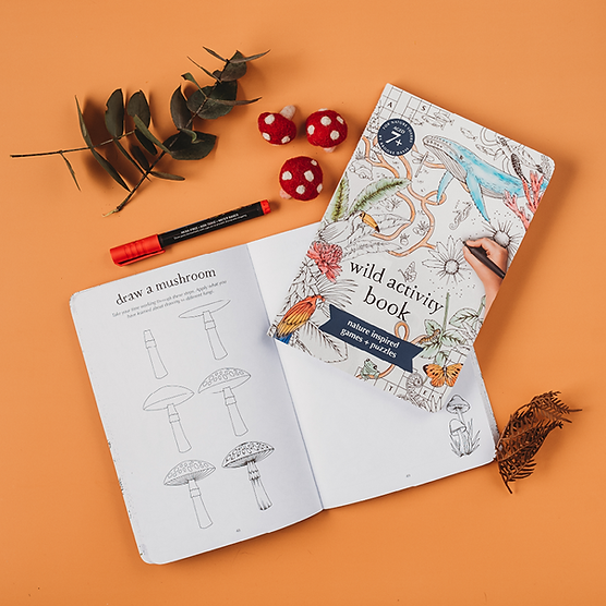 Wild Activity Book Nature Inspired Games and Puzzles (Paperback) Interactive Book Stationary Art and craft for kids Gifting Ideas 7yrs+ kids book