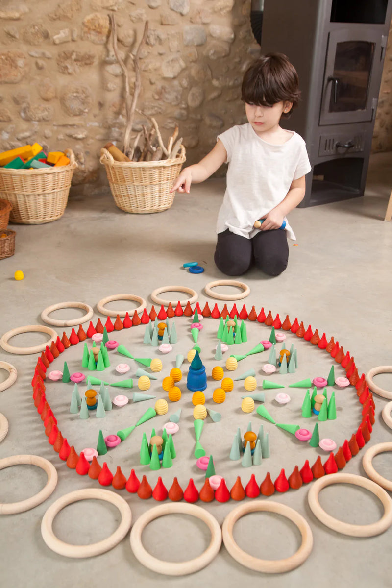 Grapat Mandala Green Cones 36 Piece Math Games for Kids Best Seller 3yrs+