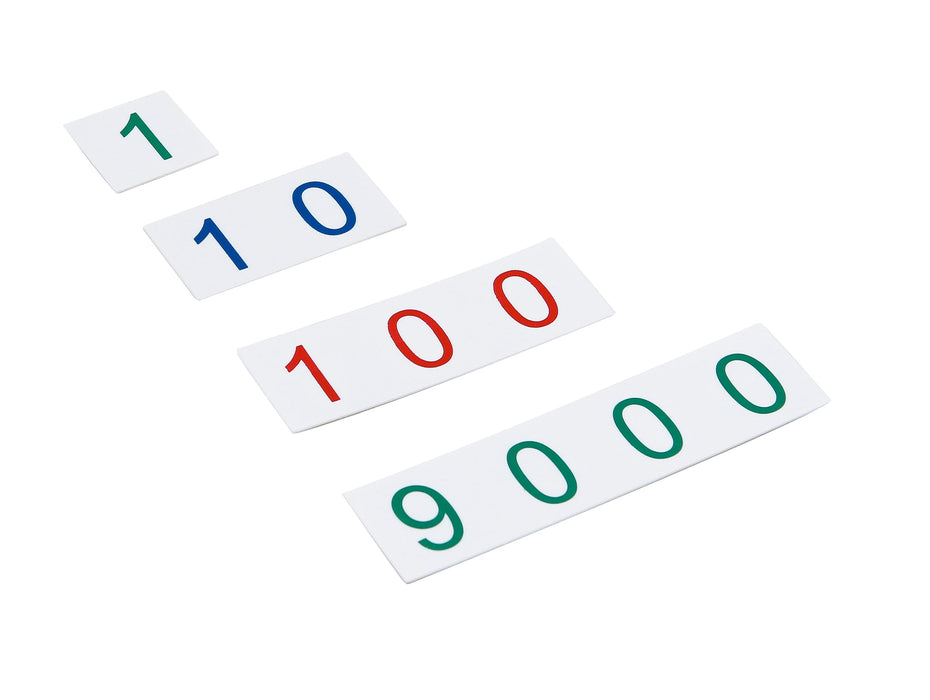 GAM Montessori Small Plastic Number Cards 1-9000