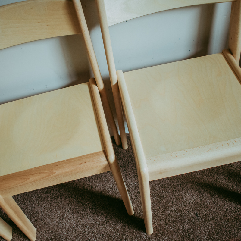 Montessori Furniture Upper Primary Kids CHAIR (8yrs+) Beechwood 38cm(H) Best Seller Kids Furniture (Heavy Shipping)
