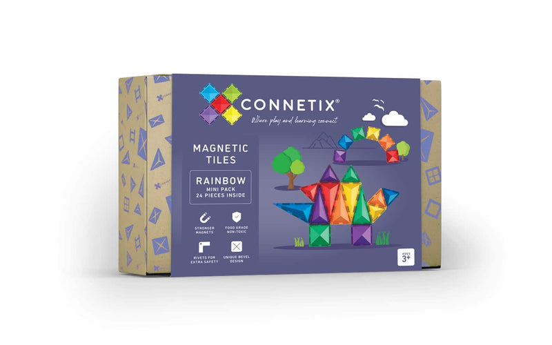 Connetix Tiles Rainbow Mini Pack 24 Piece Best Seller 3yrs+