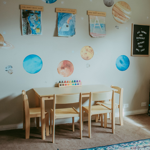 Montessori TABLE Beechwood 5 heights 120 x 60cm Table Top Best Seller Kids Furniture (Furniture Shipping)